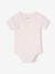 Pack of 5 Short Sleeve Bodysuits for Newborn Babies pale pink 