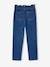 Paperbag Jeans, Embroidered Flowers, for Girls denim blue+double stone 