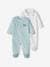 Pack of 2 Boat Sleepsuits in Velour for Baby Boys sky blue 