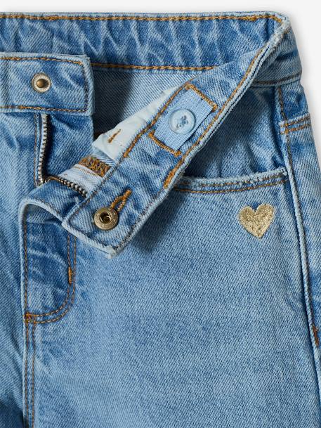 Wide-Leg Jeans, Frayed Hems, for Girls bleached denim+denim blue+denim grey+sky blue+stone 