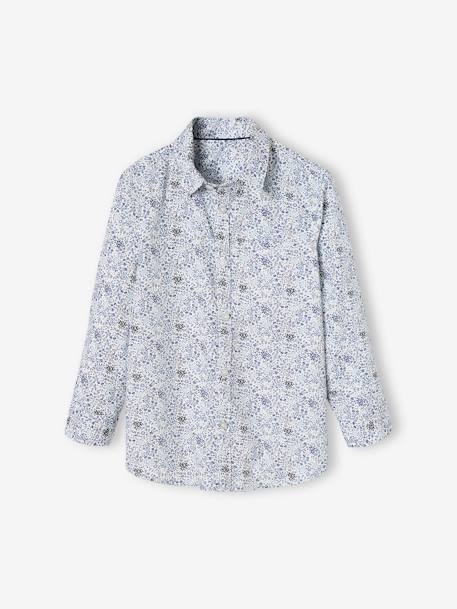 Floral Shirt & Bow Tie, for Boys printed blue+printed green 