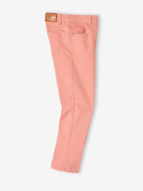 MEDIUM Hip, Mom Fit MorphologiK Trousers, for Girls ecru+ink blue+peach+rosy 