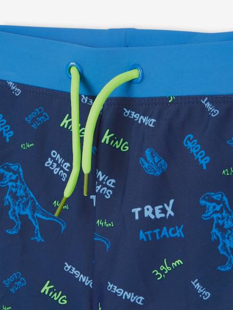 Swim Boxers with Dinos Print for Boys navy blue 