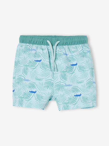 Printed Swim Shorts for Baby Boys aqua green 