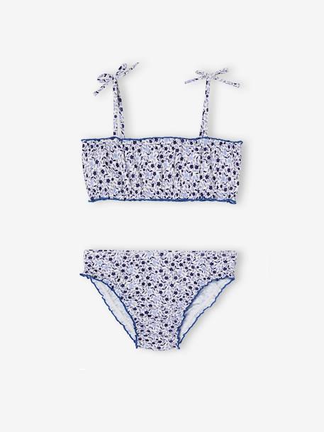 Floral Bikini for Girls blue 