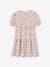 Frilly Dress with 3/4 Sleeves for Girls coral+ecru 