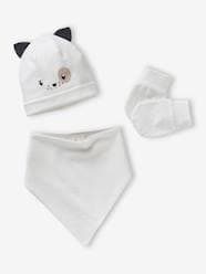 Dog Beanie + Mittens + Scarf, in Jersey Knit, for Babies