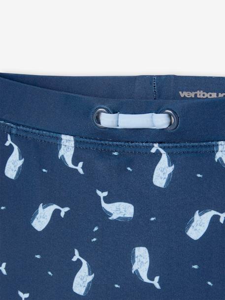 Swim Shorts with Whale Prints, for Baby Boys navy blue 