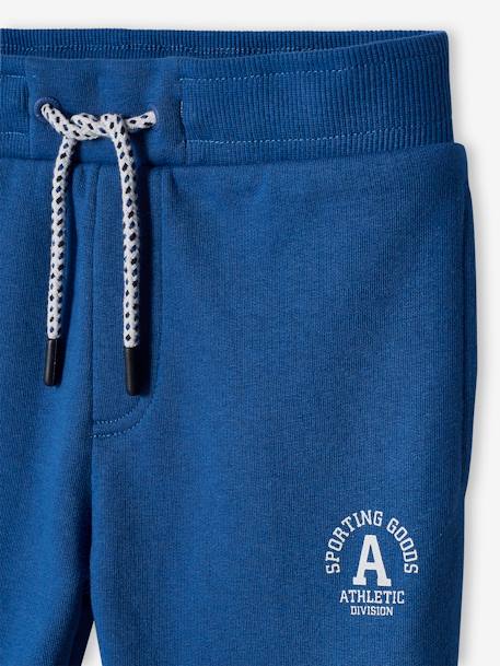 Athletic Joggers in Fleece for Boys BLUE MEDIUM SOLID WITH DESIGN+chocolate+royal blue 