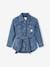 Denim Safari Jacket with 'love' Embroidered on the Back, for Girls stone 