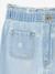 Paperbag Jeans, Embroidered Flowers, for Girls denim blue+double stone 