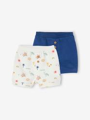 Pack of 2 Fleece Shorts, for Babies