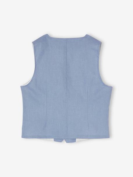 Occasion Wear Cotton/Linen Waistcoat for Boys Beige+blue+Dark Blue+sage green 