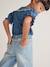 Wide Jeans & Cotton Gauze Belt, Ankle Length, for Girls double stone+stone 