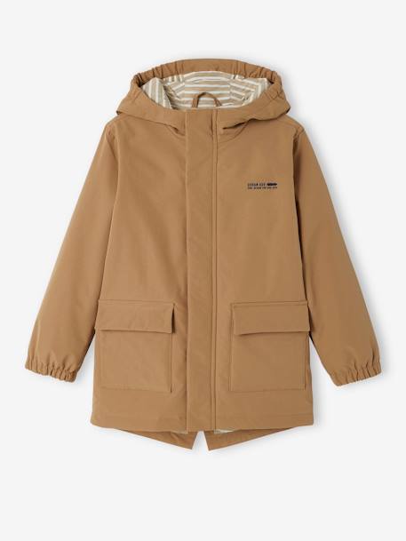 Lightweight Parka with Hood for Boys beige 