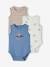 Pack of 3 Sleeveless Bodysuits for Babies turmeric 