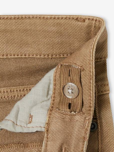 WIDE Hip, MorphologiK Slim Leg Coloured Trousers, for Boys beige+chocolate+khaki+slate blue+terracotta 