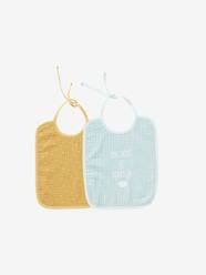 Nursery-Pack of 3 Baby Bibs in Muslin