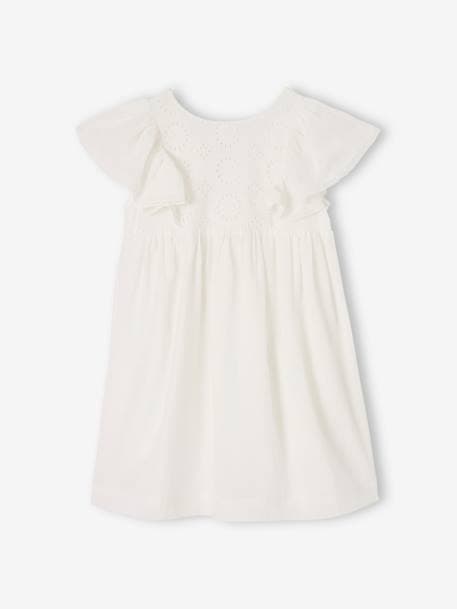 Occasionwear Dress with Broderie Anglaise Details for Girls ecru 