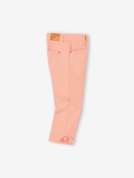 Cropped Trousers with Bows for Girls peach 