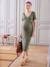 Long Dress in Stretch Rib Knit, Maternity & Nursing Special olive 