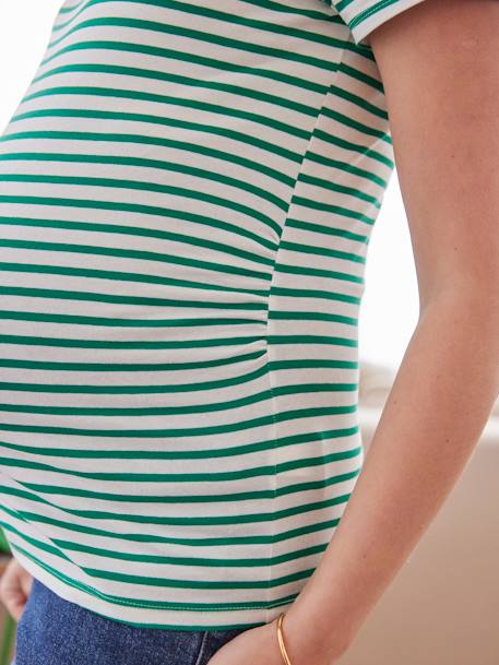 Maternity T-Shirt green+navy blue 