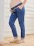 Paperbag Jeans with Belt for Maternity BLUE DARK SOLID 