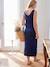 Long Sleeveless Dress in Rib Knit for Maternity navy blue 