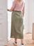 Long Skirt in Cotton Gauze for Maternity BROWN LIGHT SOLID+olive+pecan nut 