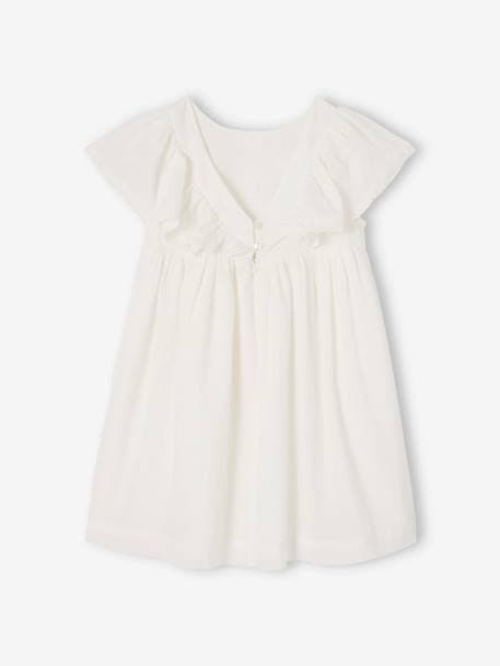 Occasionwear Dress with Broderie Anglaise Details for Girls ecru 