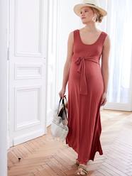 Long Sleeveless Jersey Knit Dress for Maternity