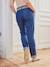 Paperbag Jeans with Belt for Maternity BLUE DARK SOLID 