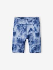 -Techno Shorts, Tie-Dye Print, for Girls