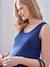 Long Sleeveless Dress in Rib Knit for Maternity navy blue 