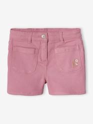 Girls-Shorts Embroidered with Iridescent Flowers, for Girls