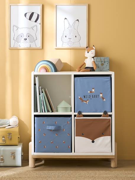 Set of 3 Storage Boxes, Baby Fox set blue 