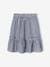 Long Gingham Skirt for Girls chequered navy blue 