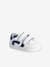 Hook-and-Loop Fastening Leather Trainers for Babies blue+white 