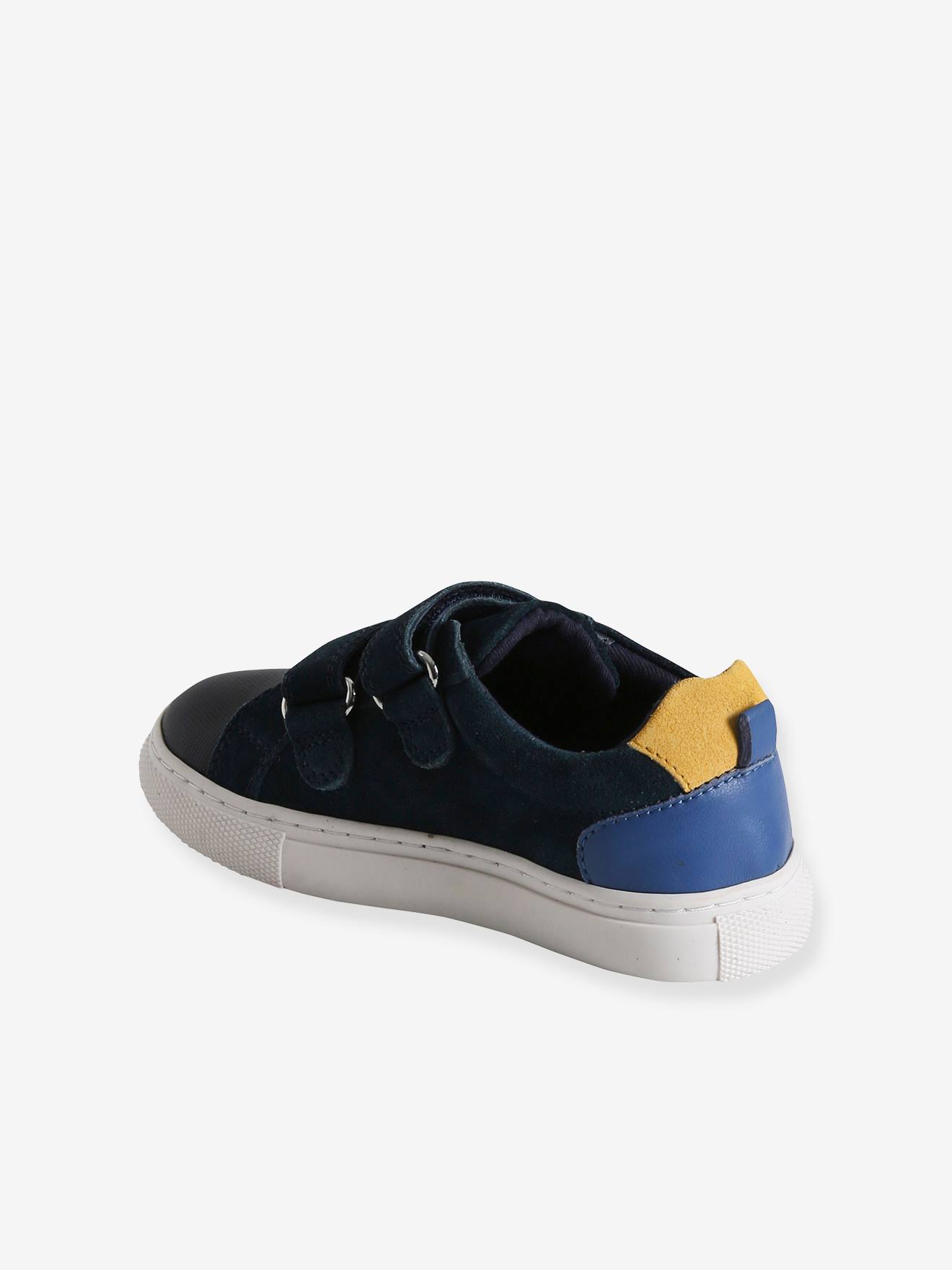 Navy hot sale leather trainers