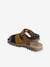 Hook-and-Loop Leather Sandals for Children, Designed for Autonomy beige+navy blue+set blue 