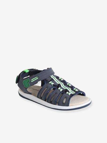 Hook-and-Loop Strap Sandals for Children navy blue 