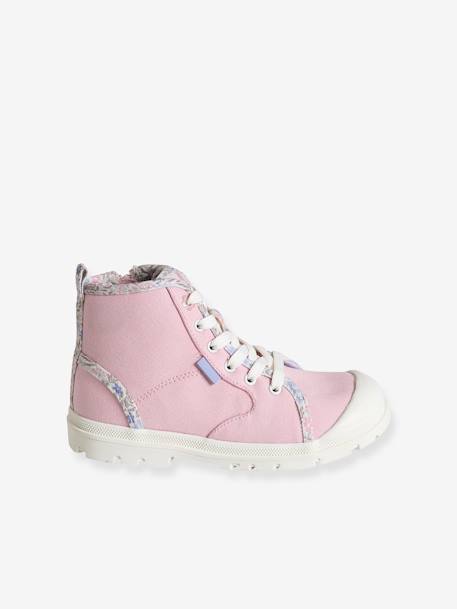 High Top Trainers with Zip & Laces for Children rose 