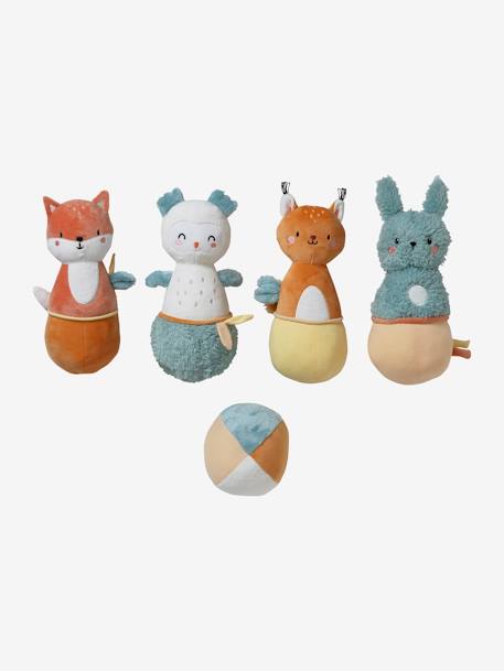 Fabric Bowling Game, Forest Friends green 