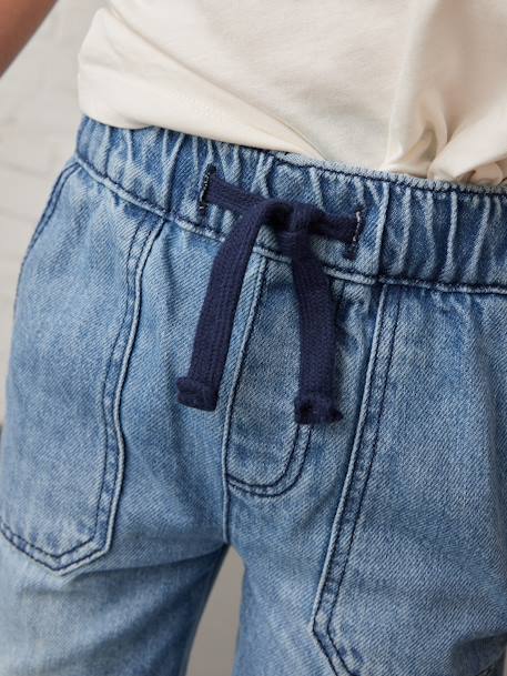 Pull-On Cargo-Type Denim Trousers for Boys double stone+stone 