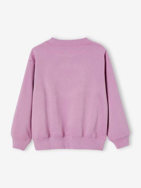 Sweatshirt with Flower & Motif in Bouclé Knit, for Girls mauve 