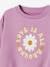 Sweatshirt with Flower & Motif in Bouclé Knit, for Girls mauve 