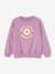 Sweatshirt with Flower & Motif in Bouclé Knit, for Girls mauve 