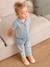 Short Sleeve Denim Jumpsuit for Babies bleached denim 