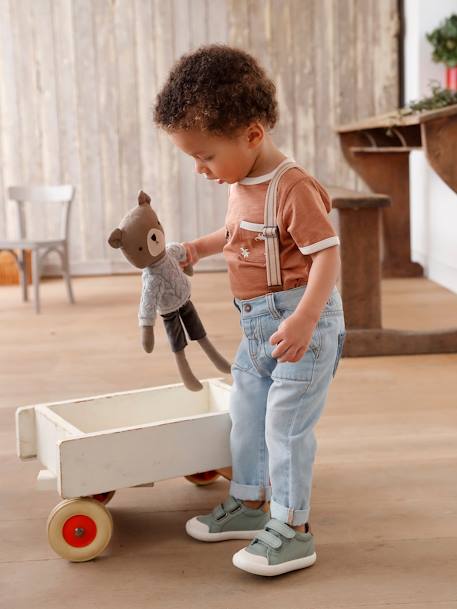 Jeans with Removable Braces, for Babies bleached denim 