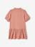 Cotton Gauze Dress with Buttons, 3/4 Sleeves, for Girls blush 